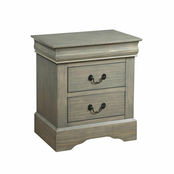 Kd Estanteria Wooden Nightstand, Antique Gray KD2467666